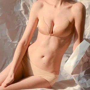 붙이는 웨딩 촬영 브라 속옷 4size 오프숄더 웨딩드레스 누디 뽕 누드브라