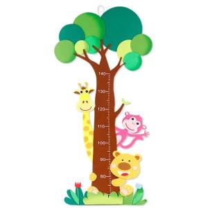 유니아트 (펠트) 키재기 숲속동물 투톤 어린이 즈키 벽걸이 재기 신체발달 장식용 인테리어 디자인