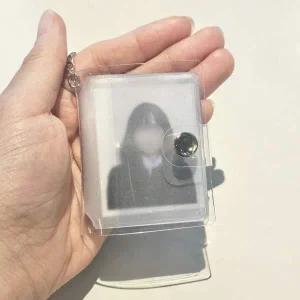 [셀러에이드]포토카드 수집 미니 클리어 앨범 키링 최애 사진 보관함