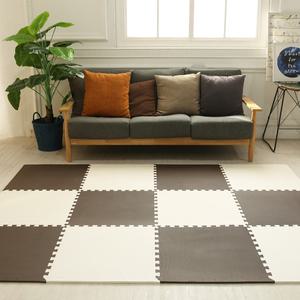 EVA 퍼즐매트 4P 60X60X1.2cm 브라운2P+아이보리2P