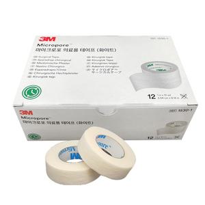 3M 마이크로포 백색 종이반창고 1530-0 쓰리엠 의료용 테이프 반창고 주사 병원용품 1.27cm x 9.14m 24롤
