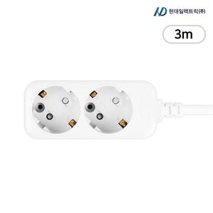 현대 이동식 멀티 콘센트 멀티탭 2구 3m 16A