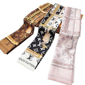 [LOUIS VUITTON][명품] 루이비통 모노그램 컨피덴셜 방도 스카프 블랙 브라운 핑크