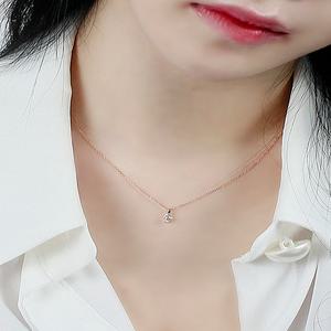 1부 다이아 목걸이 랩 그로운 물방울 20대 여자 팬던트 14K 18K 금 생일 선물
