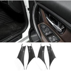 탄소 섬유 문짝 손잡이 장갑 내부 문짝 손잡이 보호 커버 BMW 3 시리즈 F30 F31 F32 F33 F34 F36 20122018