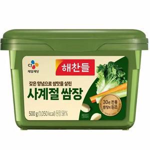 해찬들 갖은 양념 사계절쌈장 고기 야채 샐러드 고깃집 식자재 맛집 500g