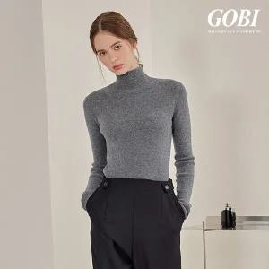 [역시즌 최저가][런칭가259000원]고비(GOBI) 캐시미어 100 립조직 모크넥 풀오버