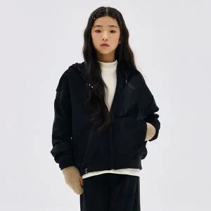 [오션스카이] 여아 골지 자수 기모 후드집업-DFJG4376D03