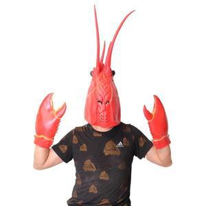 재미있는 새우 랍스터 머리 장식 동물 마스크 무대 공연 크랩 발톱 코스프레 집게, 크리에이티브 라텍스 장