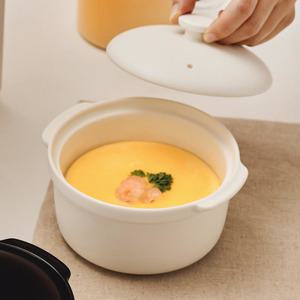[롯데백화점]바겐슈타이거 미니 토프 냄비 화이트 계란찜 세라믹 용기 오븐 간편조리 찜기