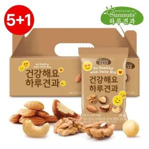 [하루견과] [5+1] 감사해요 하루견과 30입 선물세트 /아몬드/호두/호박씨 외