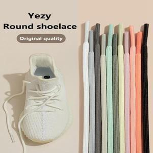 신발끈 Yezy 350 운동화용 라운드 신발 끈 폴리에스터 솔리드 오프 화이트 레이스 스포츠 오리지널 신제품