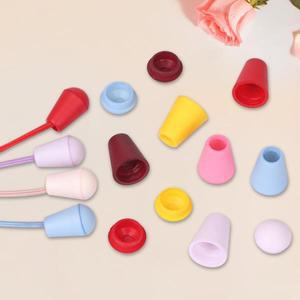 신발끈 다채로운 플라스틱 코드 벨 스토퍼 뚜껑 잠금 토글 클립 의류 가방 운동복 신발끈 로프 부품 6 개