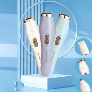 1pc다기능 여성용 충전식 3-in-1전기 면도기: 겨드랑이 털 제거제 눈썹 트리머전기 코