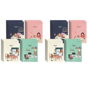 핑크풋 공부 코넬 노트 스프링 공책 12권 세트 X2개 BNS