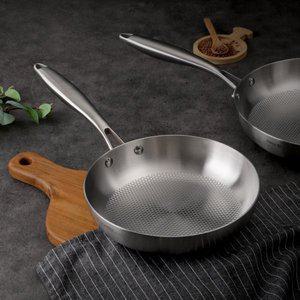 [스위스투가르투] 스텐 엠보 통3중 후라이팬 22cm