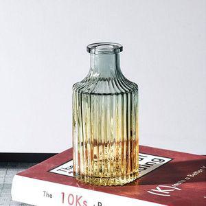 [기타]거실 유리화병 세로 스트라이프 화병