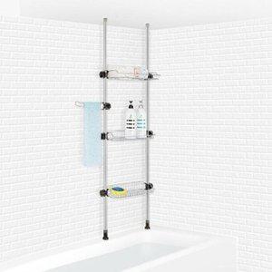 화장실선반 40cm 욕실 정리대 욕조 선반 코너 3단-WE710AB