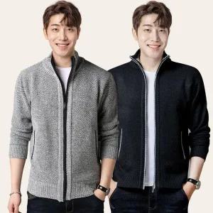 고품질 남친룩 풀 데일리룩 라운드넥 집업 가디건 브이 (WFHZ2EG)