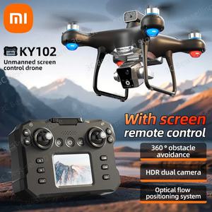 촬영용드론 KY102 MAX 드론 전문 HD 듀얼 카메라 화면 제어 브러시리스 장애물 회피 RC Quadcopter Dron To