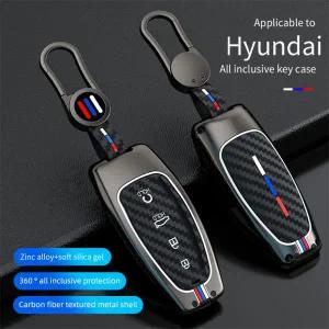 차키케이스 아연 합금 자동차 키 케이스 커버 현대 산타페 투싼 넥소 NX4 아토스 프라임 솔라리스 4 5 버튼