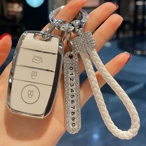 차키케이스 가죽 로프 No. Kia K2 Rio Sorento K4 Cerato Picanto Stonic Niro Morning Elantra Sportage
