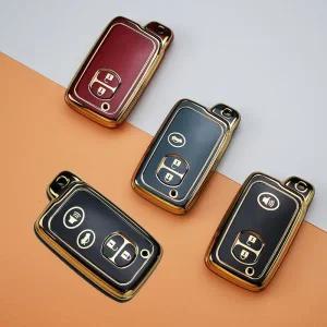 차키케이스 소프트 TPU 자동차 키 케이스 도요타 아쿠아 RAV4 랜드 크루저 캠리 프라도 코롤라 프리우스 커