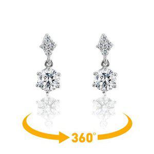 [다이아마트]3부 다이아귀걸이 GIA 우신 F칼라 블루밍 S3DE007