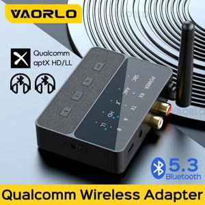 VAORLO Qualcomm Bluetooth 5.3 수신기 aptX HD/LL 유선 스피커 PC TV 앰프 용 낮은 대기 시간 3.5mm AUX R