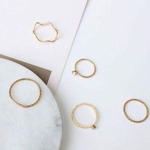 여성 반지 우정 레이어링 링 5종 액세서리 헬로우