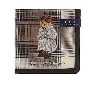 [폴로] 랄프로렌 프린팅베어 체크패턴 손수건 초코브라운 POLO-14