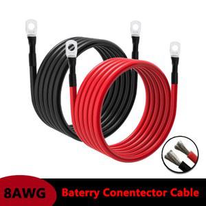 소프트 자동차 인버터 실리콘 케이블, 8 AWG 게이지, M6, M8, M10 터미널, 레드 블랙 전선, 자동 태양광 트럭용, 3 mm2