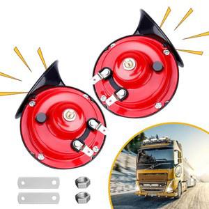 Imgrth 2025 업그레이드된 2PCS 12V 300DB 슈퍼 라우드 트럭 열차 경적, 카 에어 전기 달팽이 더블 SUV 오토바이 픽업 지프 보트용 방수 교체 키트