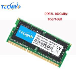 메모리 DDR3L 노트북 램 PC3L 12800S SODIMM 호환 가능, 16GB, 8GB, 1600MHz, 1.35V