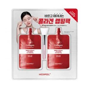 1+1 메디필 콜라겐 랩핑 마스크 100ml 2개 +브러쉬 물광피부 랩핑 올리브영 홈쇼핑