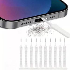 [미국배송] 10팩 휴대폰 충전 포트 16 도구 클리너 IPHONE 호환되는 미니 방지 막힘 MAX 다기능 스피커 4 청소 및 등과 브러시 카메라 PRO 태블릿 AIRPODS 키트 수신기용
