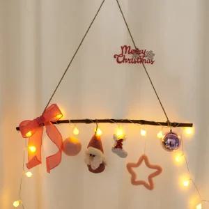 크리스마스 가랜드 벽장식 LED 멜로우 핑크 65cm (DIY) 소품 벽걸이 데코 행사 촬영 꾸미기 겨울