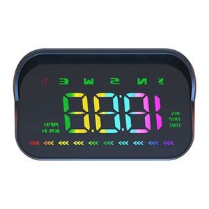 자동차 HUD GPS 헤드 업 디스플레이 앞 유리 프로젝터 MPH KMH 속도계 나침반 과속 경보 시스템