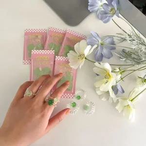 [콩심팥심]네잎클로버 비즈 반지 만들기 키트 DIY 세트 6종 클로버 비즈재료 동대문비즈 우정링 여자반지