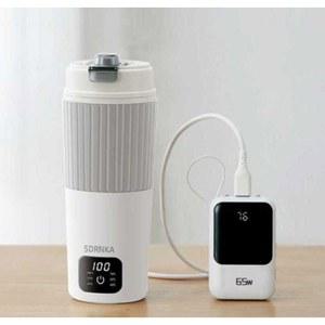 가열 텀블러 USB 충전식 여행용 소형 등산용 표준 316속싸개 화이트 커피포트