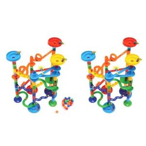 조립 슬라이드 레일 트랙 아기 구슬블럭 136p 돌봄시설 과학놀이 놀이방 학습완구