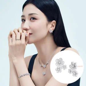 [DIAME][박하선PICK] 로맨틱가든 러브플라워 18K골드 랩그로운 다이아몬드 귀걸이 FGDE1289WLAB