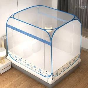 사각 원터치 침대 모기장 텐트  200x 180cm) 원터치모기장 간편모기장 접이식모기장 폴딩모기장