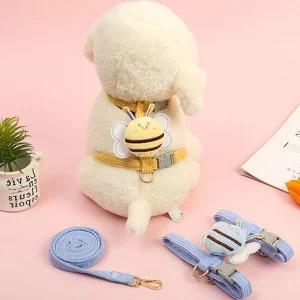 강아지 강아지하네스 꿀벌 리드줄 산책줄 세트 소형견하네스 하네스 PET 가슴줄