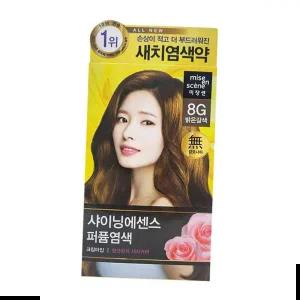 미쟝센 올뉴 샤이닝에센스 8G 밝은갈색 새치염색약