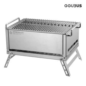 꾸버스 IGT 화로대 바베큐그릴 3WAY 스텐 접이식 캠핑 이중연소 불멍 휴대용 BBQ