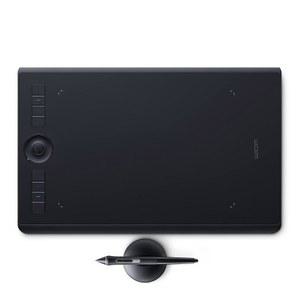 와콤 인투오스 프로 미디엄 블루투스 그래픽 드로잉 태블릿, 8개의 사용자 지정 가능한 ExpressKey, 8192 압력 감지 펜 2 포함, Mac OS 및 Windows와 호환, 블랙