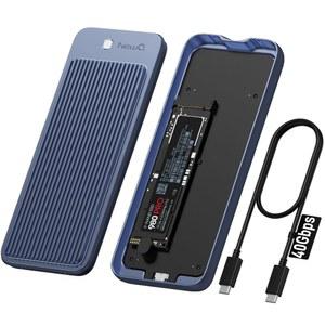향상된 USB4 M.2 NVMe PCIe SSD 인클로저 - 40Gbps 초고속 전송, 도구 없는 설정, 양면 냉각, 썬더볼트 4/3 및 USB4/3.2 호환, M1/M2 M3/M4에 적합, 2230/2242/2260/2280 지원