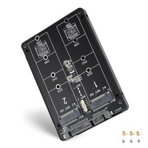 ELUTENG M.2 SATA NGFF에서 어댑터까지(NVME/M.2 PCIE 지원 없음) 6Gbps 듀얼 NGFF MSATA B 키/ B&M 키 SSD에서 2.5인치 III 컨버터 어댑터 최대 4TB 2230 2242 2260 2280 SSD