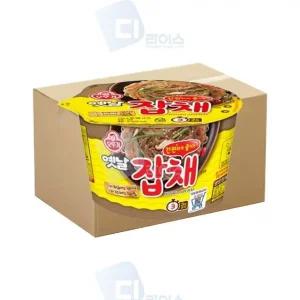 고품질 오뚜기 옛날잡채 용기 12개 건면 당면 잡채컵라면 (W571A36)